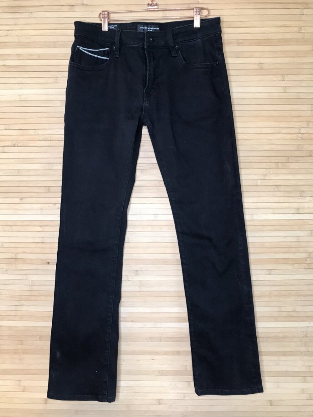 Cult of Individuality Black Rebel Straight Jeans Mens 31 x 33 Dark Denim